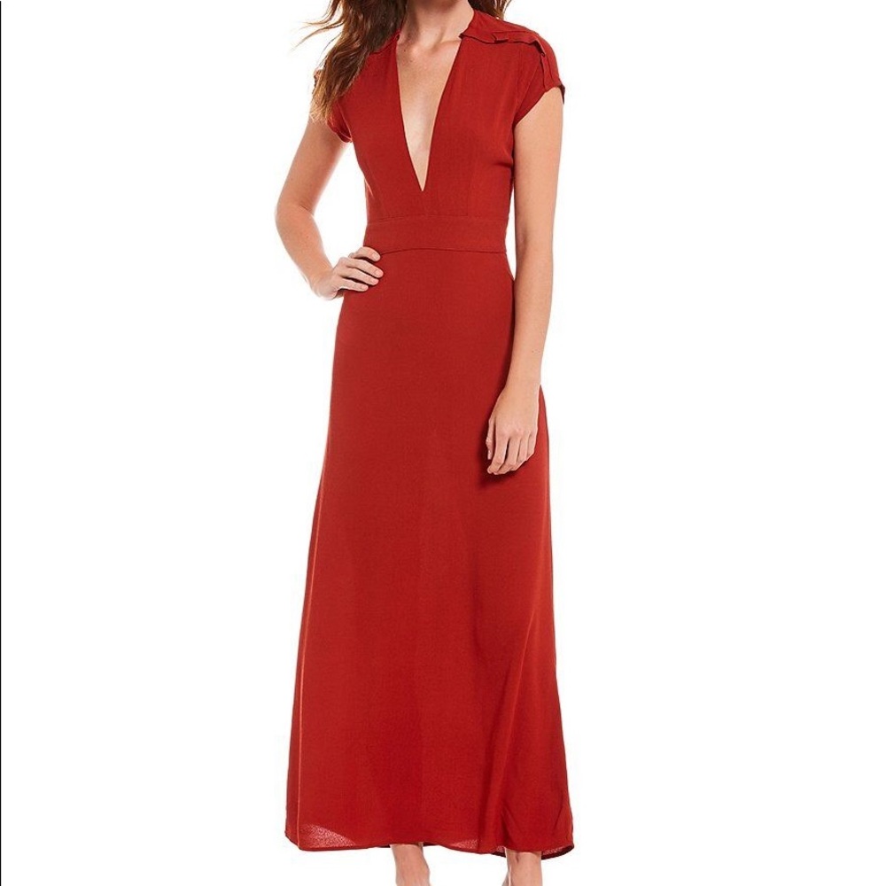 Flynn Skye Valentina Plunging Maxi Dress